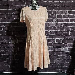 SLNY Pink Overlay Lace Fully Lined size 12